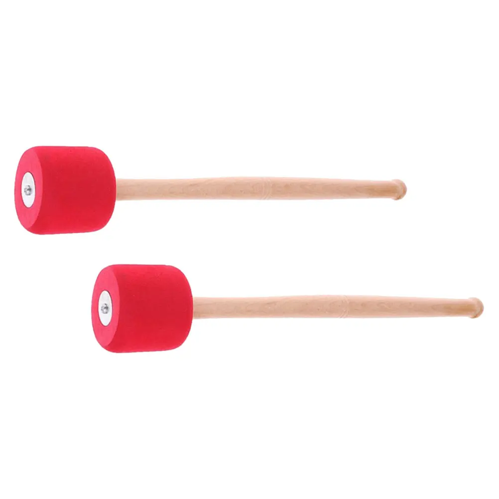 

2 Pcs Drum Sticks Steel Mallet Drumsticks Percussion Tools Felt Mallets Bass Universal Child