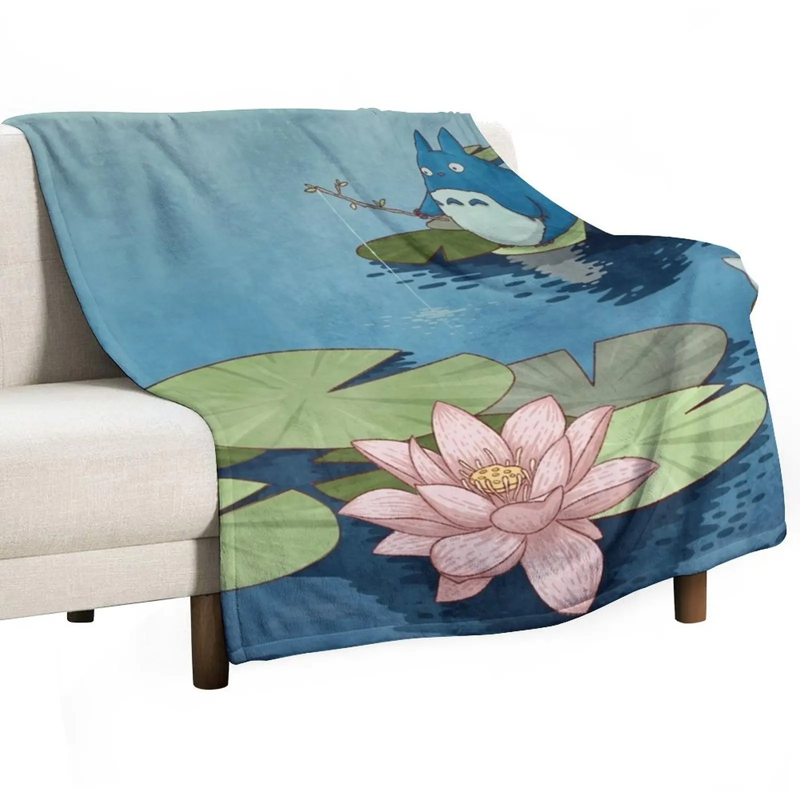 Fishing in the pond Throw Blanket Summer Beddings for sofa blankets ands Plaid Blankets