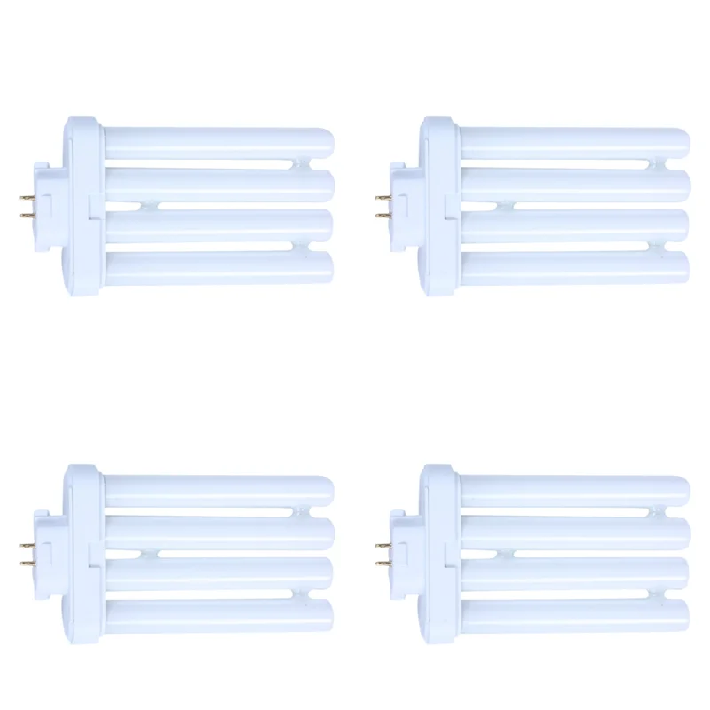 ABNO-4X 220V 27W 4 Pin Rows 6500K Double-H Quad Tube Compact Fluorescent Lamp Light Bulb