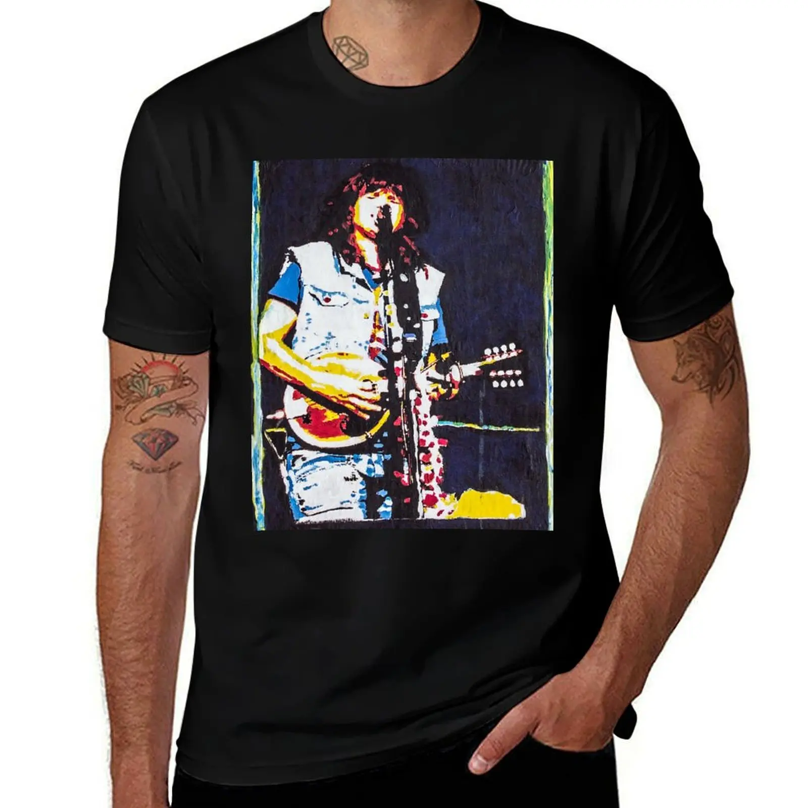 Amy Ray playing mandolin T-Shirt Work Utility Casual Tee Shirt T-Shirt