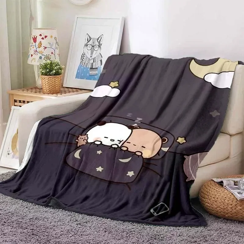 2026 Cute Bubu And Dudu Series Blanket Cartoon Print Kids Warm Flannel Soft Comfortable Home Travel Blanket Bed Blanket Birthday