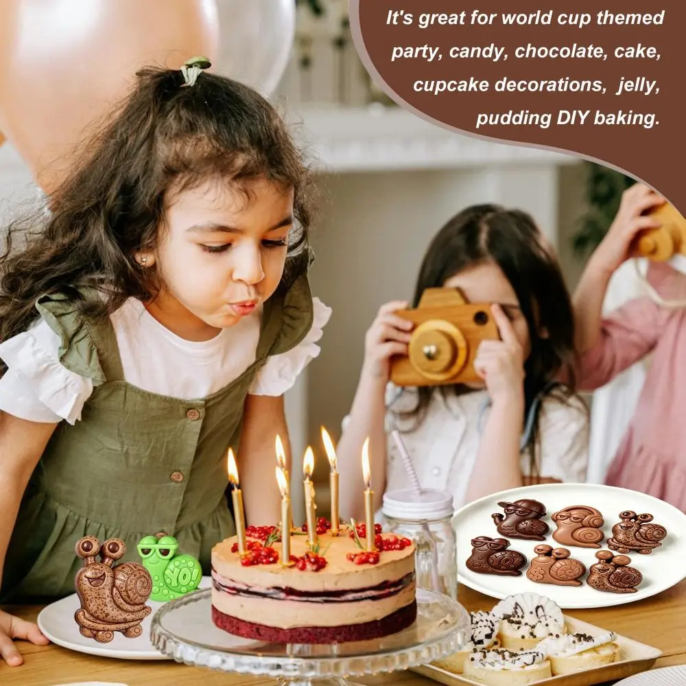 Snail Shaped Mousse Cake Mold 6 Options Flexible Chocolate Dessert Mold Reusable Non-Stick Baking Mould Dessert Making