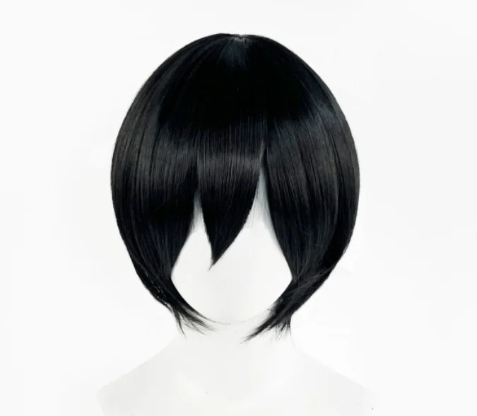 Bob corto Mikasa Ackerman pelo sintético liso Bob corto peluca mujeres negras uso diario Bob corto pelucas rectas fiesta Cosplay