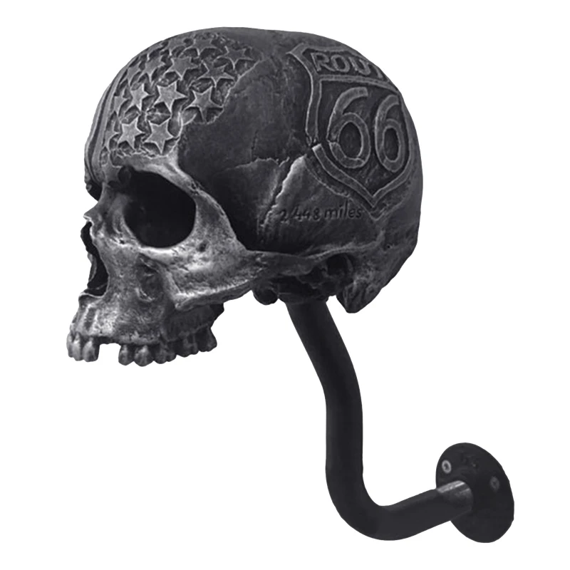 Wall Mounted Helmet Holder Helmet Hanger Skull Rack Motorcycle Accessories For Hel met Hat Halloween Decoration