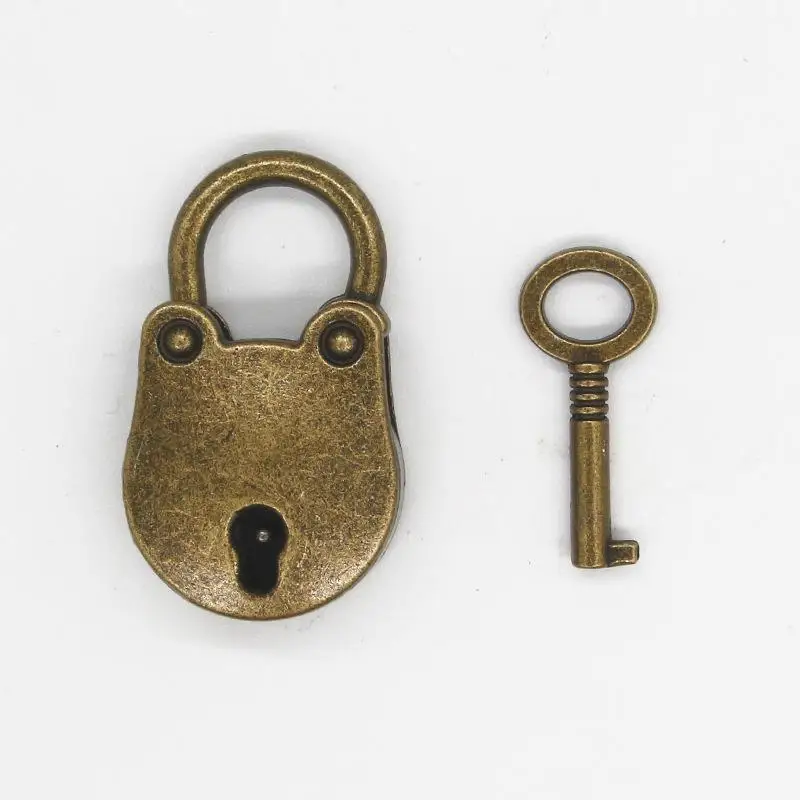 1 Set Delicate Antique Style Mini Padlock Metal Padlock With Key For Travel Wedding Jewelry Box Diary Book Suitcase