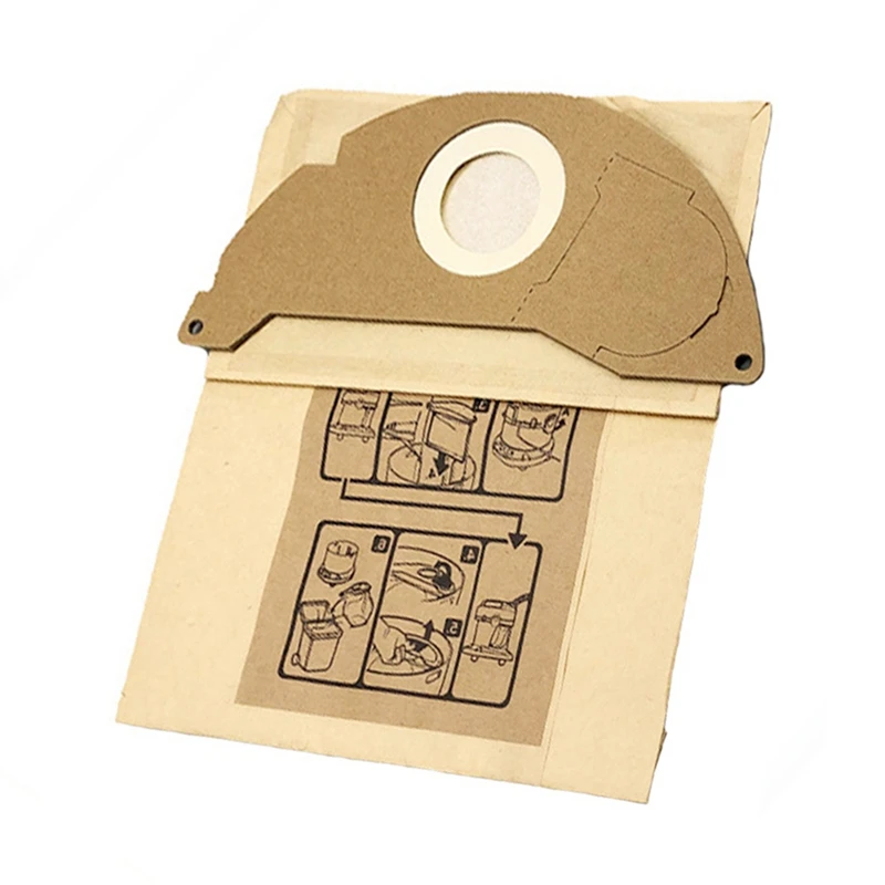 Bolsa de polvo de repuesto para KARCHER WD2250 A2004 A2054 MV2 WD2, accesorios para Robot aspirador, bolsas de papel