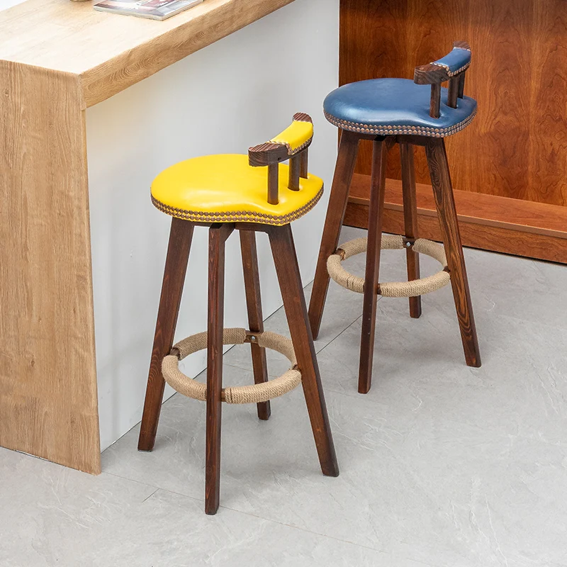 مقاعد المطبخ كرسي طويل الساق عالية المطبخ البراز جزيرة الحديثة مقاعد للبار الأخضر بار البراز مع مسند الظهر الطعام بار البراز الكراسي #4