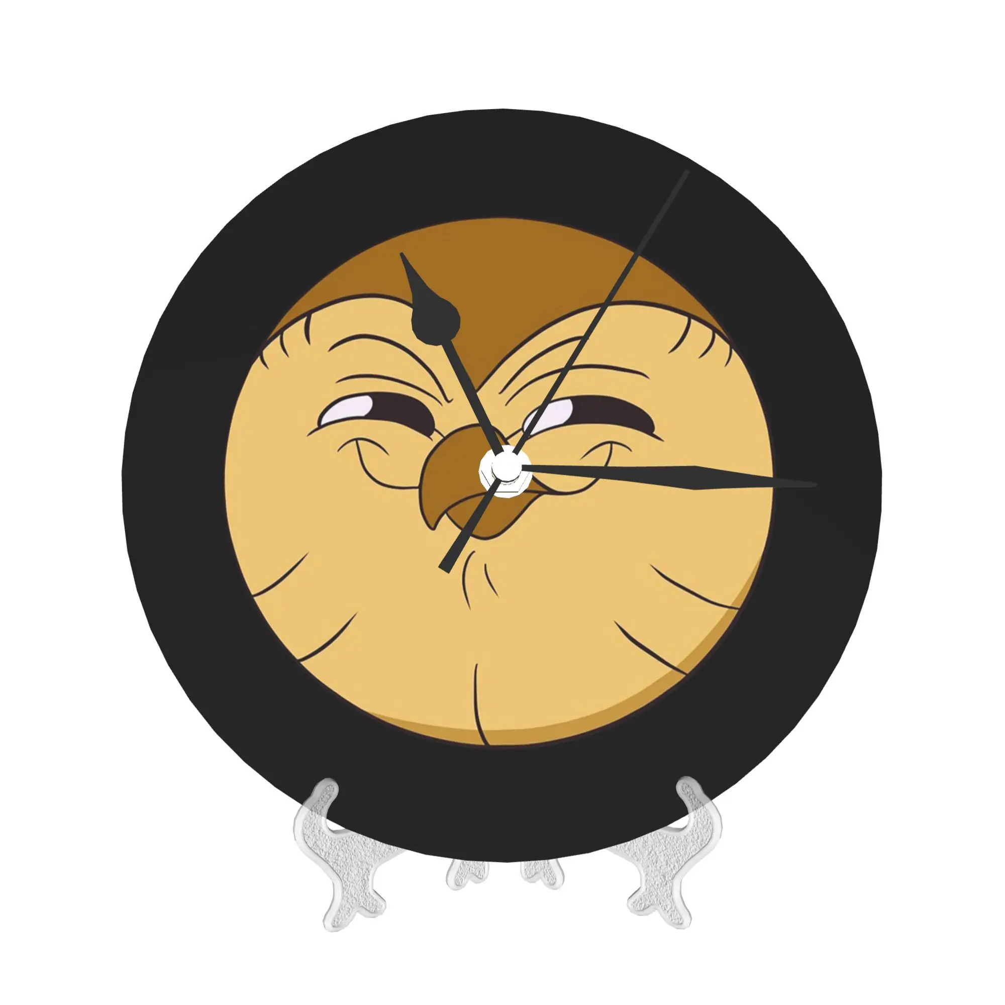 The Owl House - ساعة حائط كذبة مؤذية لتزيين الغرفة وساعة دائرية صامتة لغرفة النوم وغرفة المعيشة والمطبخ والمنزل