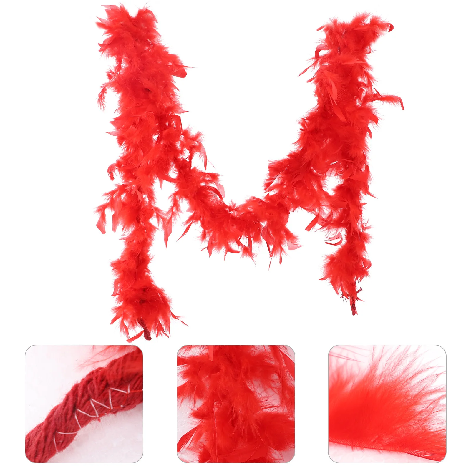 

Women Red Lightweight Comfortable Party Costume Decoration 1920s Elegant Accessories Red Boa 1920s Accessories