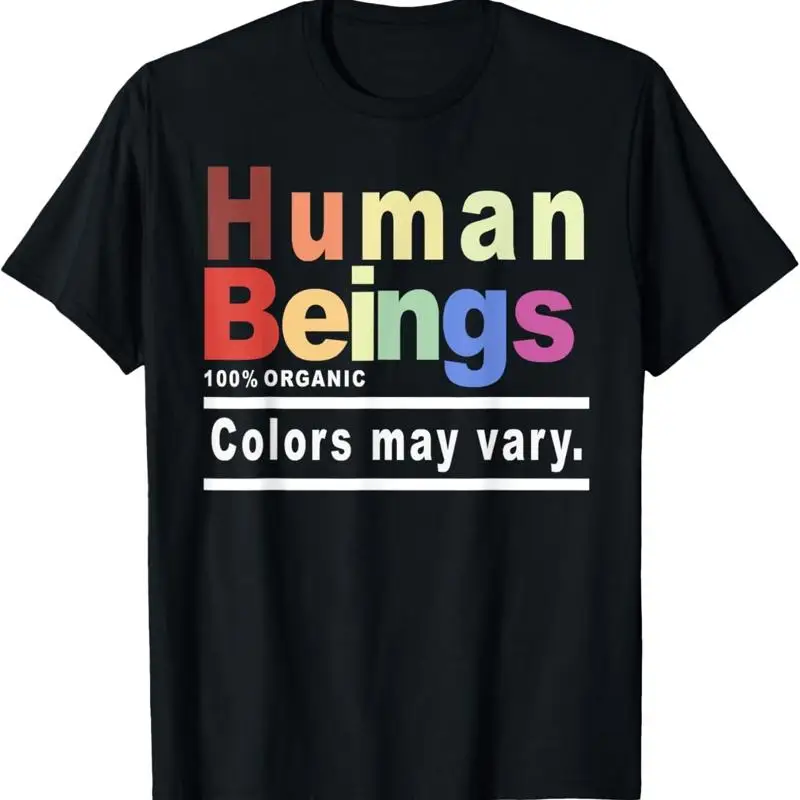تي شيرت Human Being 100 لونًا عضويًا قد يتختلف Lgbt #1