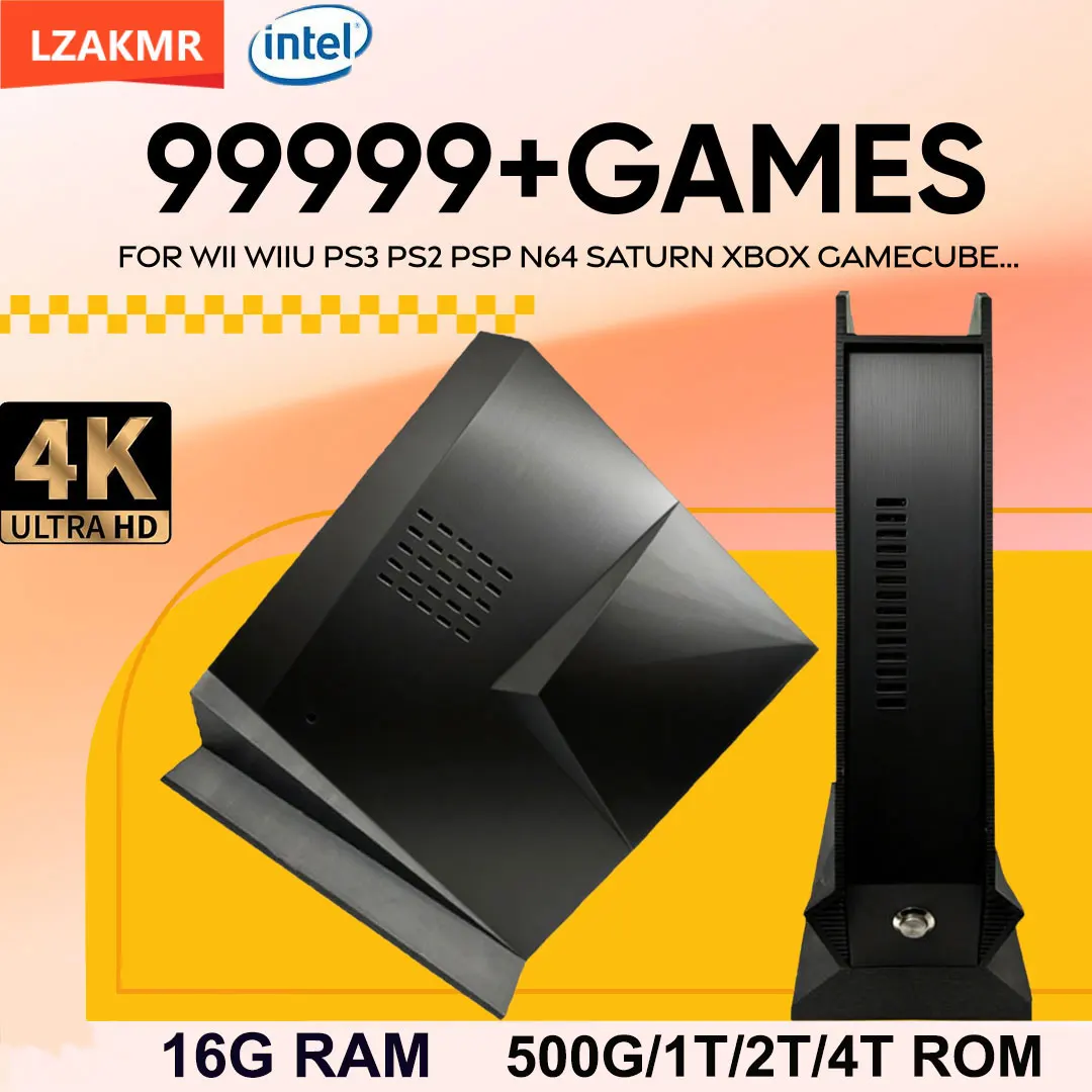 

Мини-ПК Retro Game Box G3 Pro с двумя системами, 99999+ игр, 8/16 ГБ ОЗУ, 2/4 ТБ, игровая консоль Intel для PS2, PS3, WiiU, Wii, GameCube, Saturn