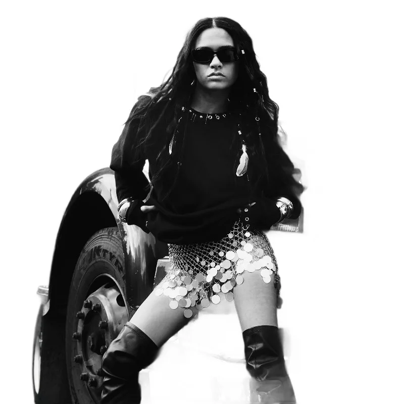 

Metal Chain Sequin Mini Skirt Women Nightclub Hot Girl Hippie Style Versatile Short Skirt Streetwear Party Club Casual Skirts