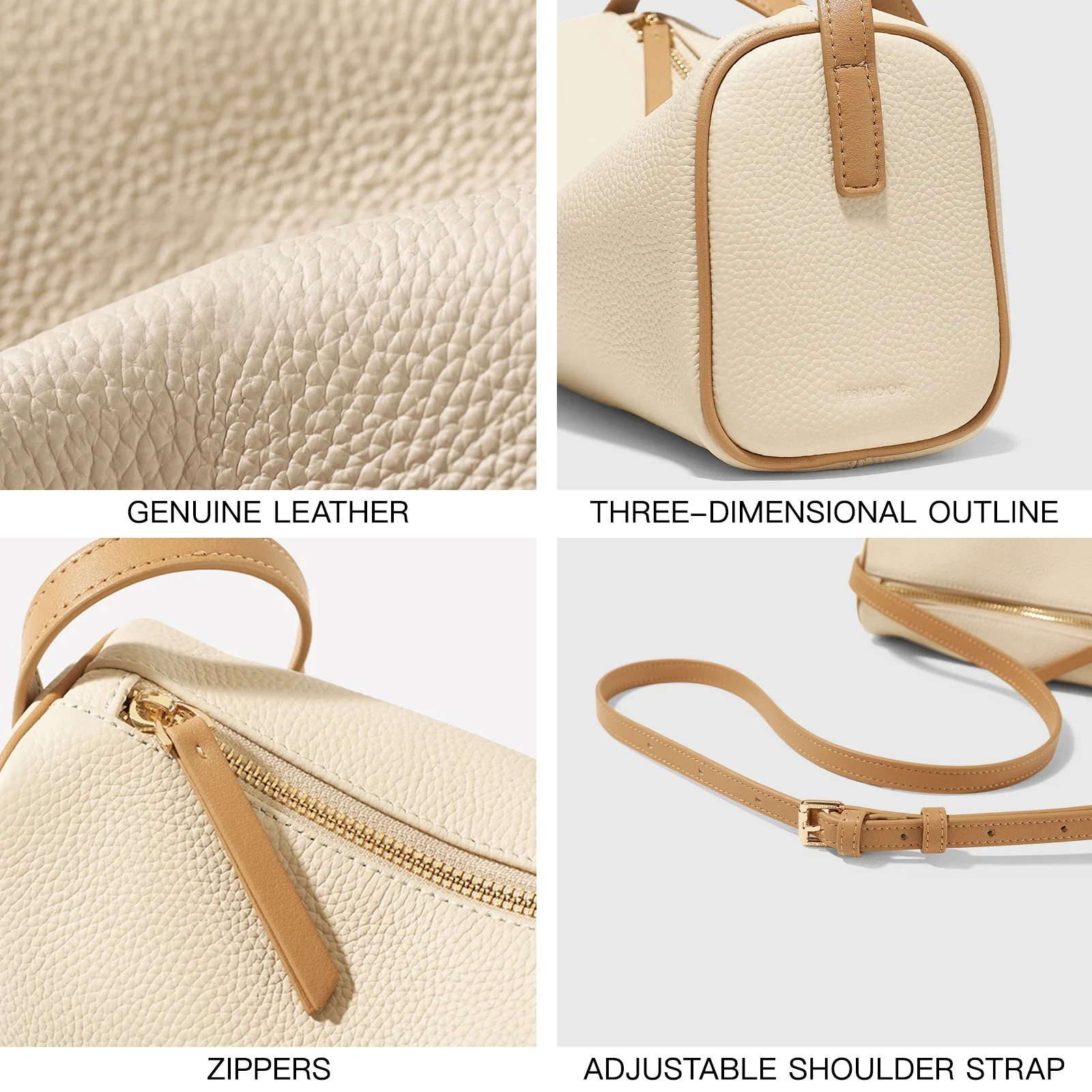 ITAMOOD Genuine Leather Luxury Shoulder Bag Original Design Togo Pattern Shoulder Bag Daily High-End Handbag
