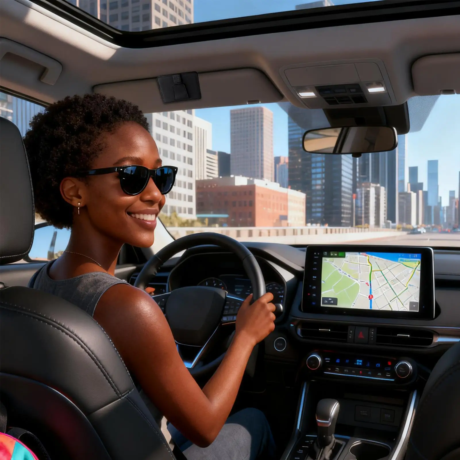 

Sunvisor Organizers Multi-Pocket Holder Clip Panel Visor Organizer For Trucks For Auto SUV Interior Sunglasses Registration