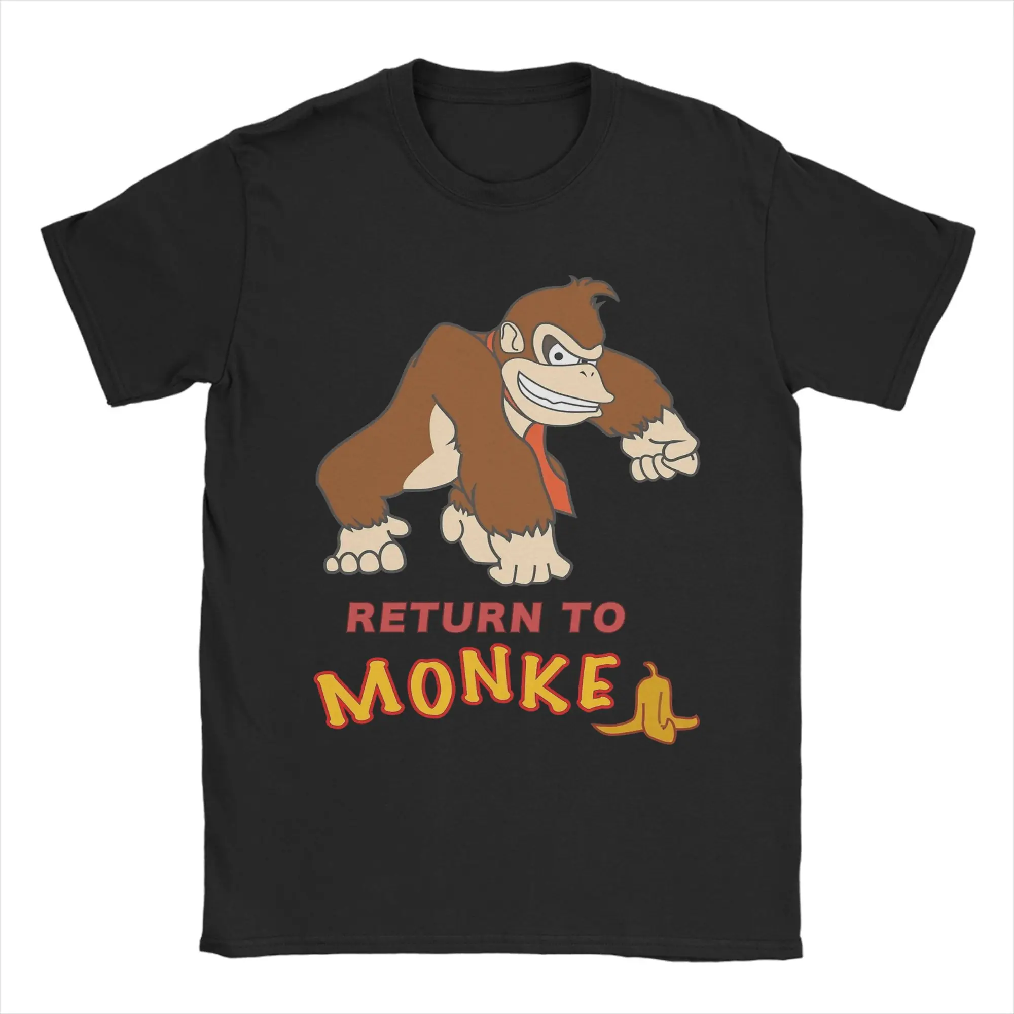 

Return to Monke Donkey Kong Meme T Shirt Men Pure Cotton Leisure T-Shirts Round Neck Tee Shirt Short Sleeve Clothing