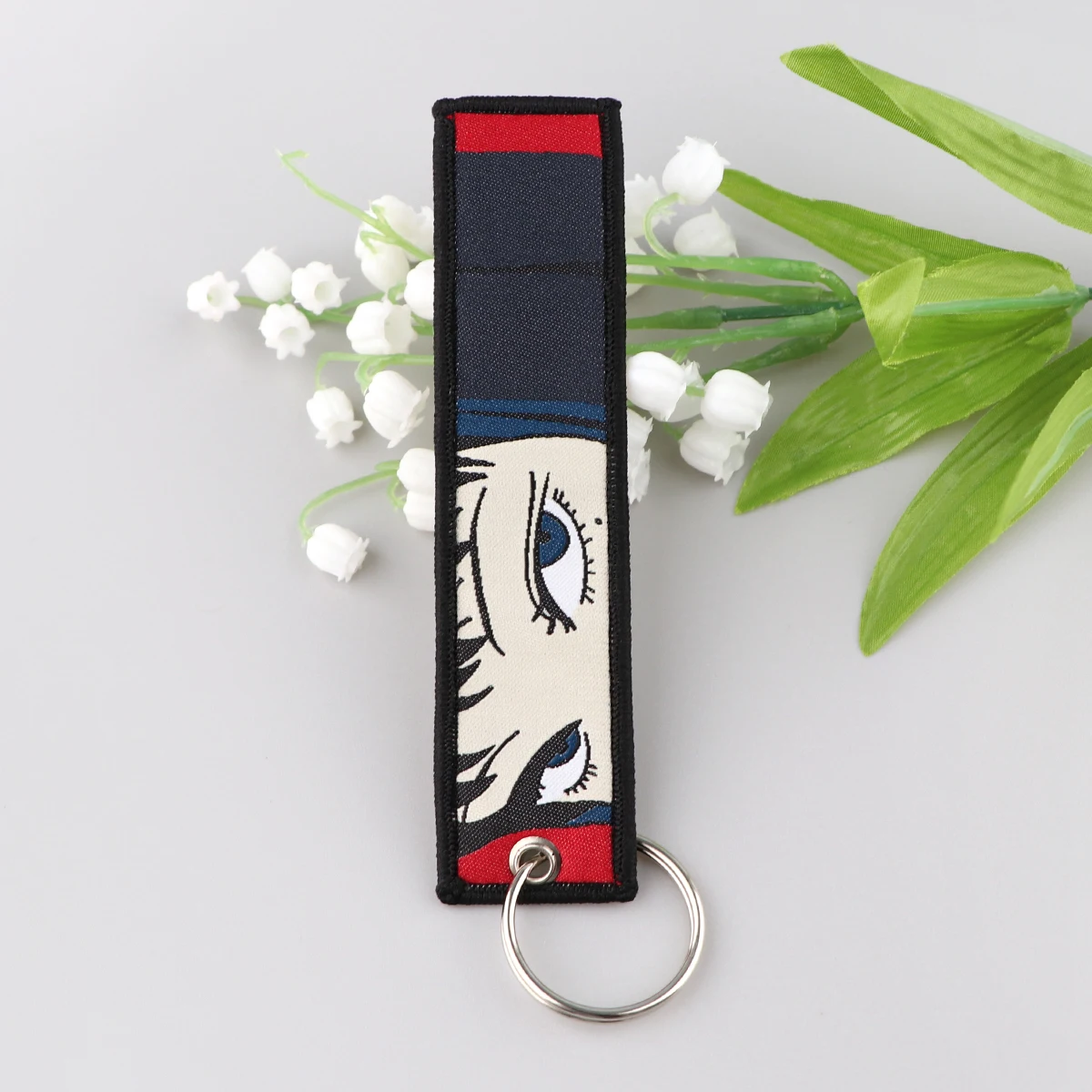 Horror Anime Key Tag Embroidery Key Fobs Keychain For Car Keys Key Ring Holder Jewelry Accessories Backpack Chaveiro