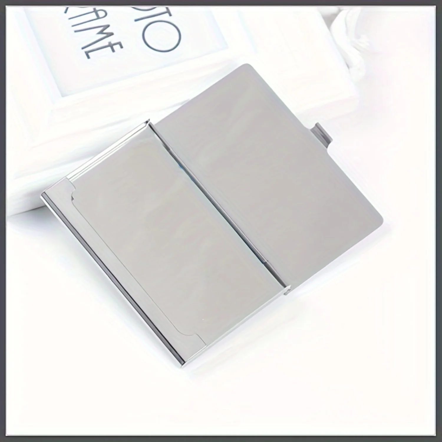 Elegant Aluminum Business Card Holder - Set of 5, Holds up to 22 Cards, Ideal for Professionals