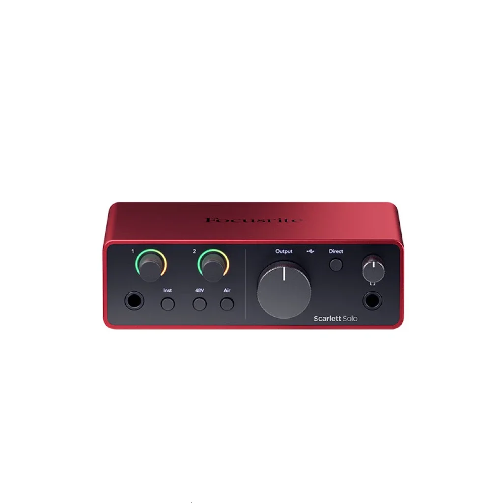 

Focusrite Scarlett SOLO4 (4rd Gen) Audio Interface USB Recording Guitar Headphone External Amplifier Mic Preamp Sound Card