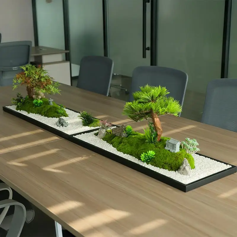 

Conference table long ornament desktop simulation plant landscaping micro landscape welcome pine decoration