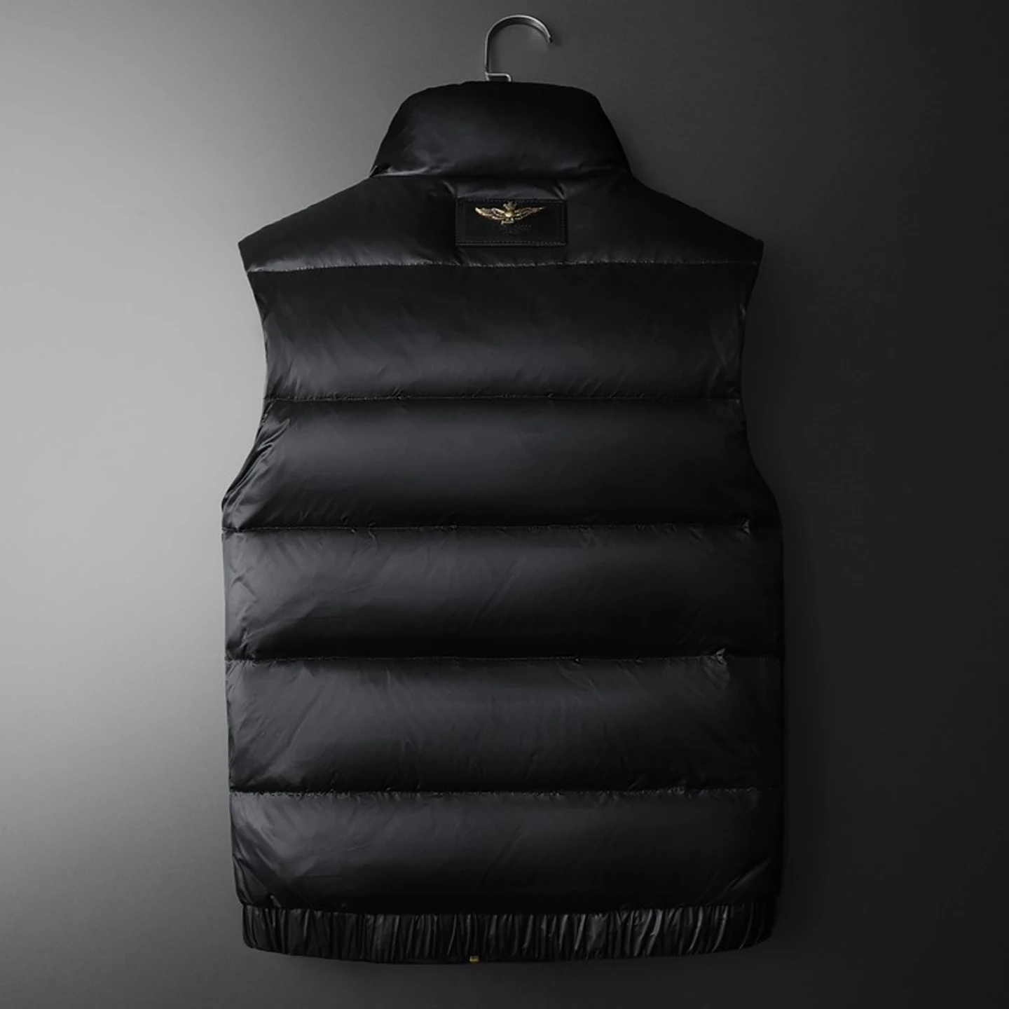 Men's Lightweight down Vest Warmth Trendy Brand Large Size Sleeveless Shoulder Pad Jacket Stylish Stand Collar Winter Outerwear