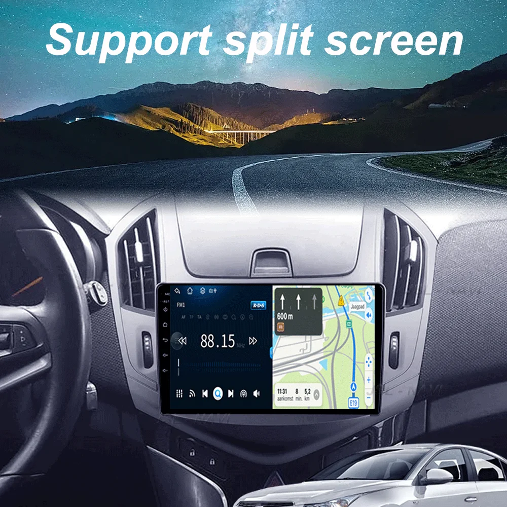 راديو السيارة لسيارة شيفروليه كروز J300 J308 2012 - 2015 مشغل فيديو الوسائط المتعددة أندرويد 15 الملاحة ستيريو لتحديد المواقع