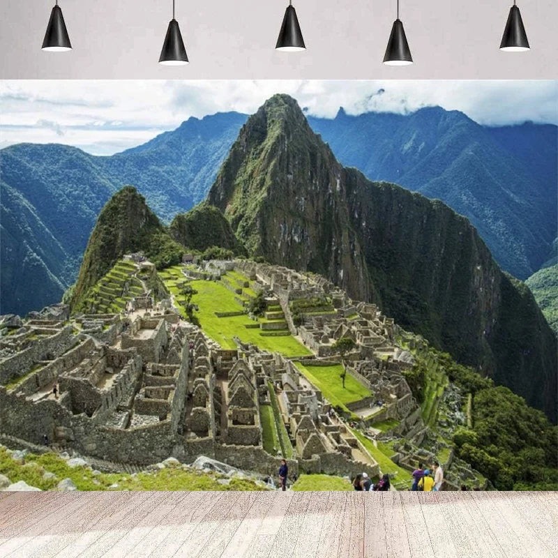 

Historic Sanctuary Of Machu Picchu Photography Backdrop Wedding Honeymoon Scenic Spots Ancient Buildings Background Wall Poster