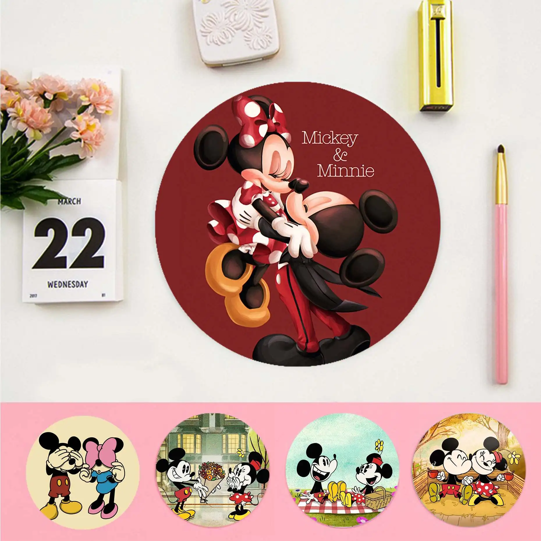 

Cool New Disney Mickey Minnie Couples Love Keyboard Gaming MousePads gaming Mousepad Rug For PC Laptop Notebook