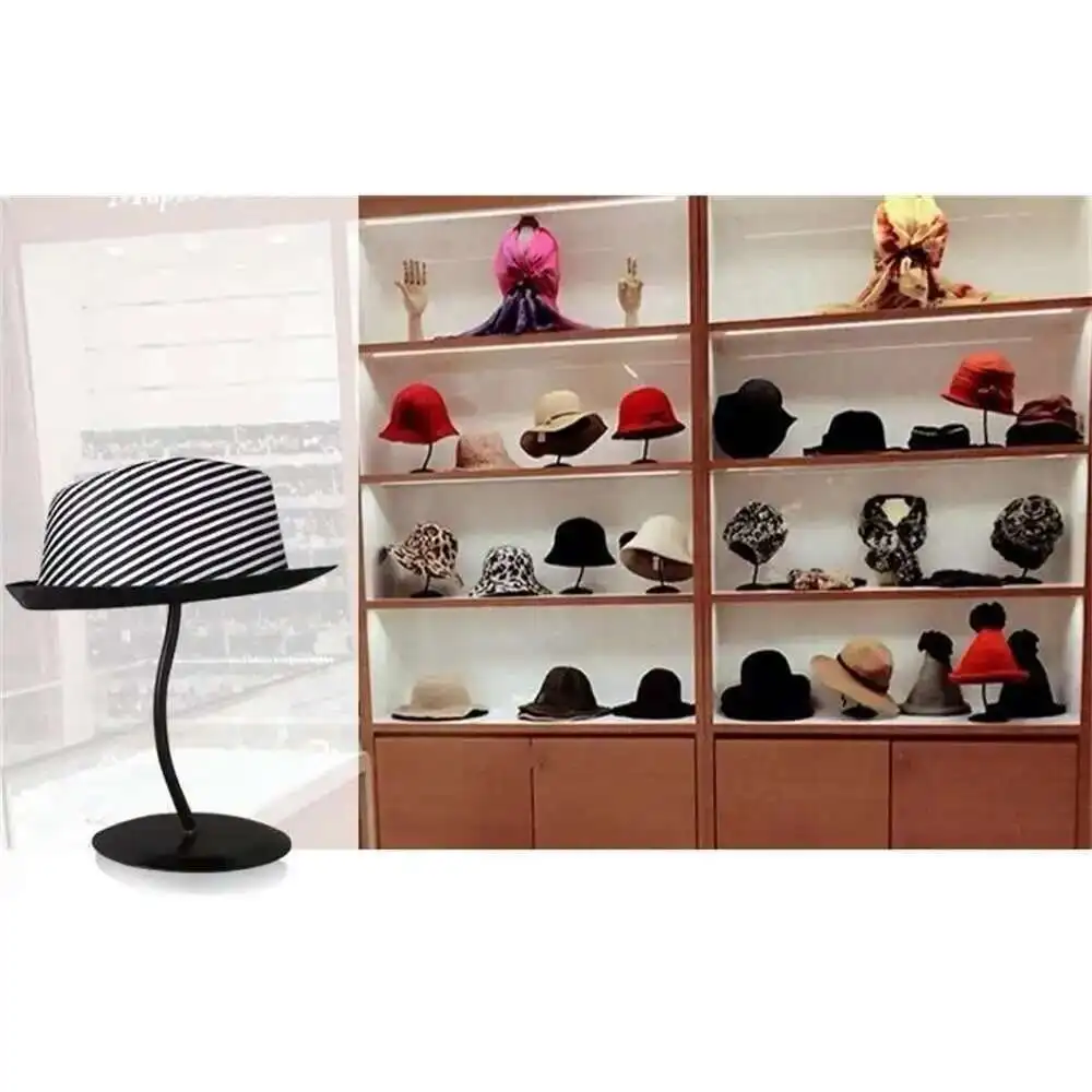 Hot Sale New Style Hat Display Stand Cap Storage Rack Metal Bucket Hat Straw Hat Sunhat Wig Hairpiece Display Holder Rack