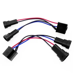 1 Pair Car Headlight Light Harness Dual Beam Conversion Cable Socket Plug Adapter For H4 To H11 Wire Harness Car Accessories