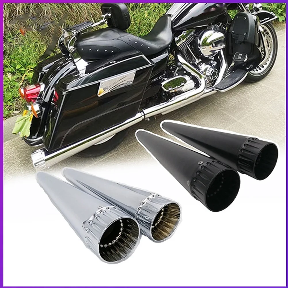 For Harley Touring Road King Street Glide Slip-On Mufflers Deep Potato Sound No-Drill Accesorios Moto