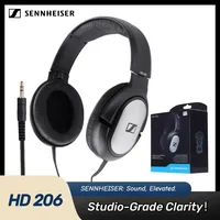 New Sennheiser HD 206 3.5mm Wired Professional Studio Headphones With Microphone Over Ear HiFi Monitor Music Headset Earphone