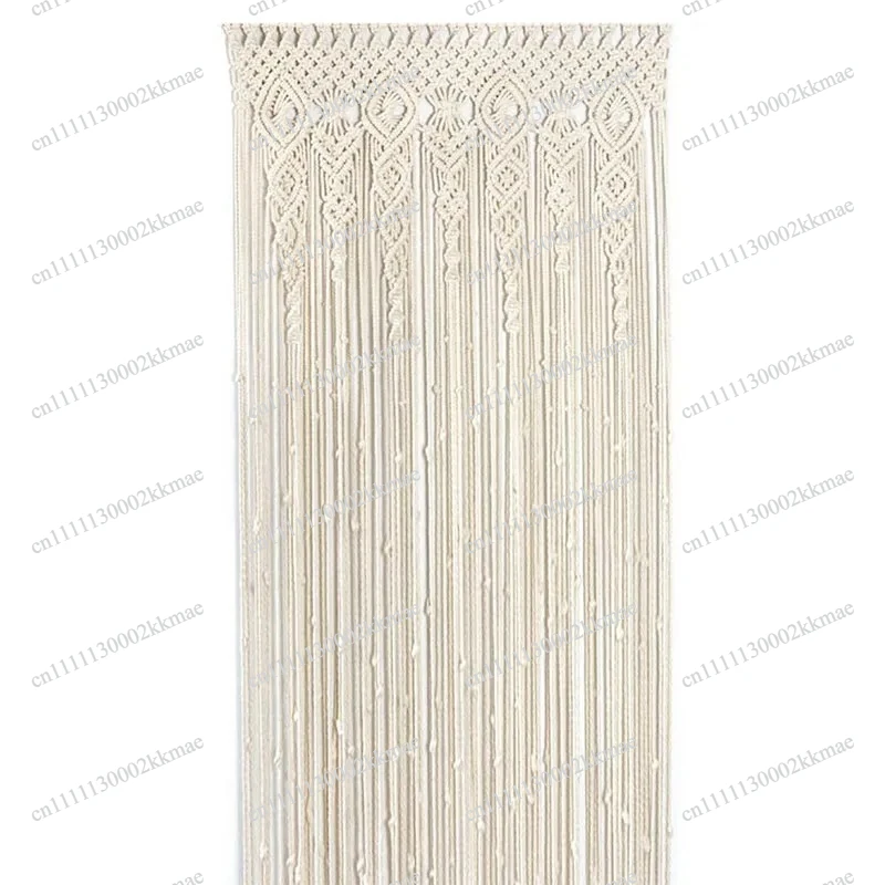 Hand-woven Macrame Door Curtain Bohemia Wall Hanging Tapestry For Home Window Doorway Bedroom Living Room Wedding Backdrop Decor