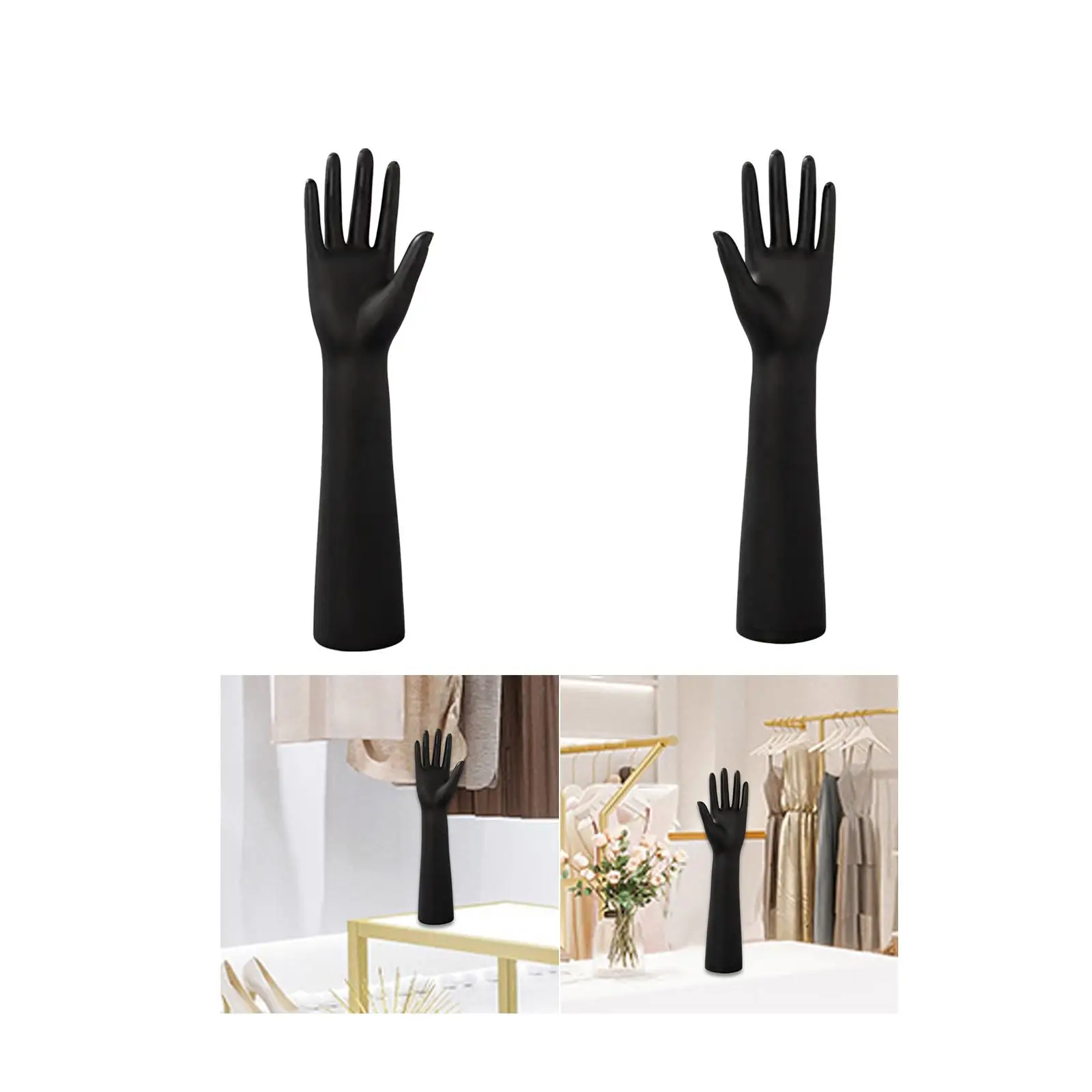 

Black Female Mannequin Hand Smooth Lines Practical DIY Projects Jewelry Display Holder Extended Hand Model Gloves Display Stand