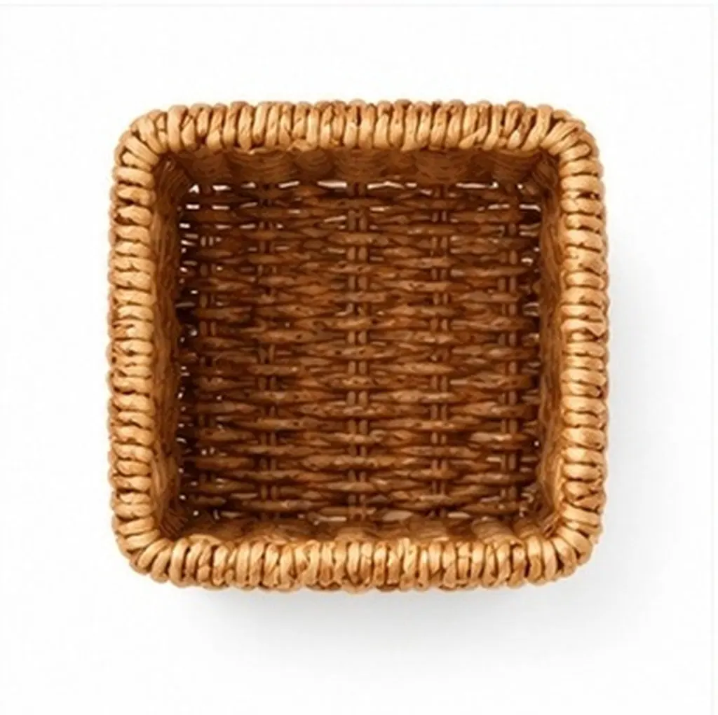 2Pcs Large Capacity Faux Rattan Desk Organizer for Pens Makeup Brushes Kitchen Tools Vanity Storage Kawaii Cute Desktop