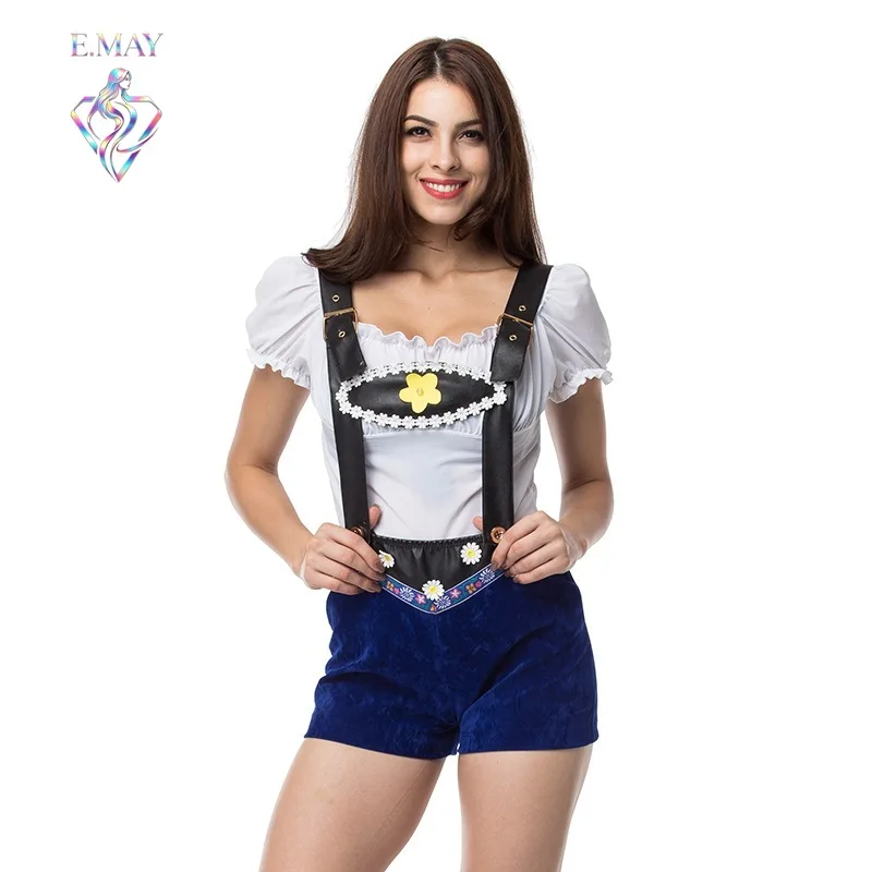 Disfraz de Sirvienta de Halloween, Talla Grande, Uniforme de Sirvienta de Bar de Múnich, Traje de Sirvienta para Mujer, Disfraz Tradicional Alemán