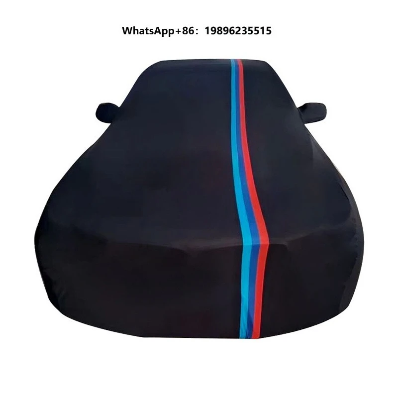 Custom Logo and Size Supercar Breathable Fabric Car Cover Indoor Stretch Elastic Car Cover