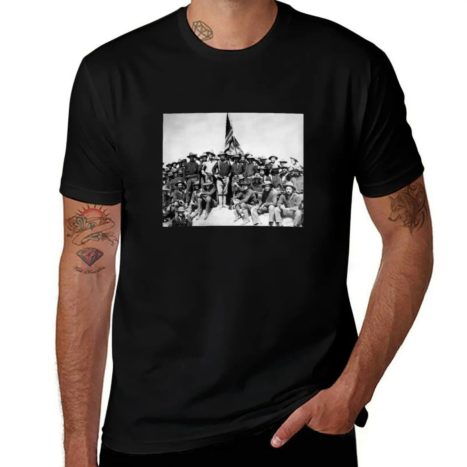 

Teddy Roosevelt And The Rough Riders T-Shirt graphic shirts cute tops summer shirt Funny t-shirt men clothings
