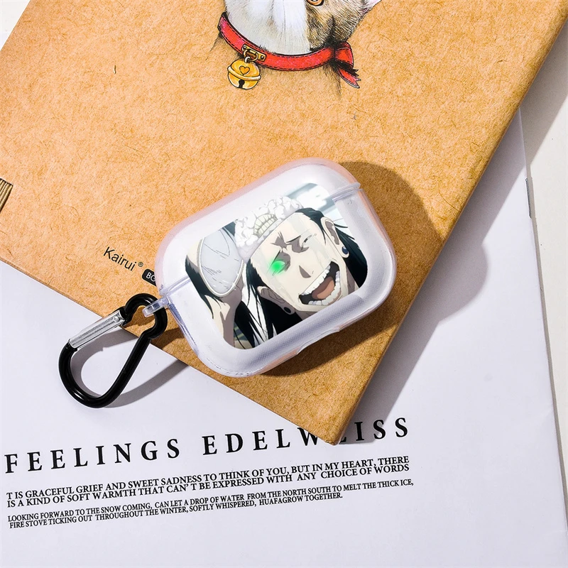 Jujutsu Kaisen Anime custodia in TPU trasparente per Airpods Pro 2 1 3 Sukuna Gojo Satoru custodia morbida in Silicone custodie per auricolari Bluetooth