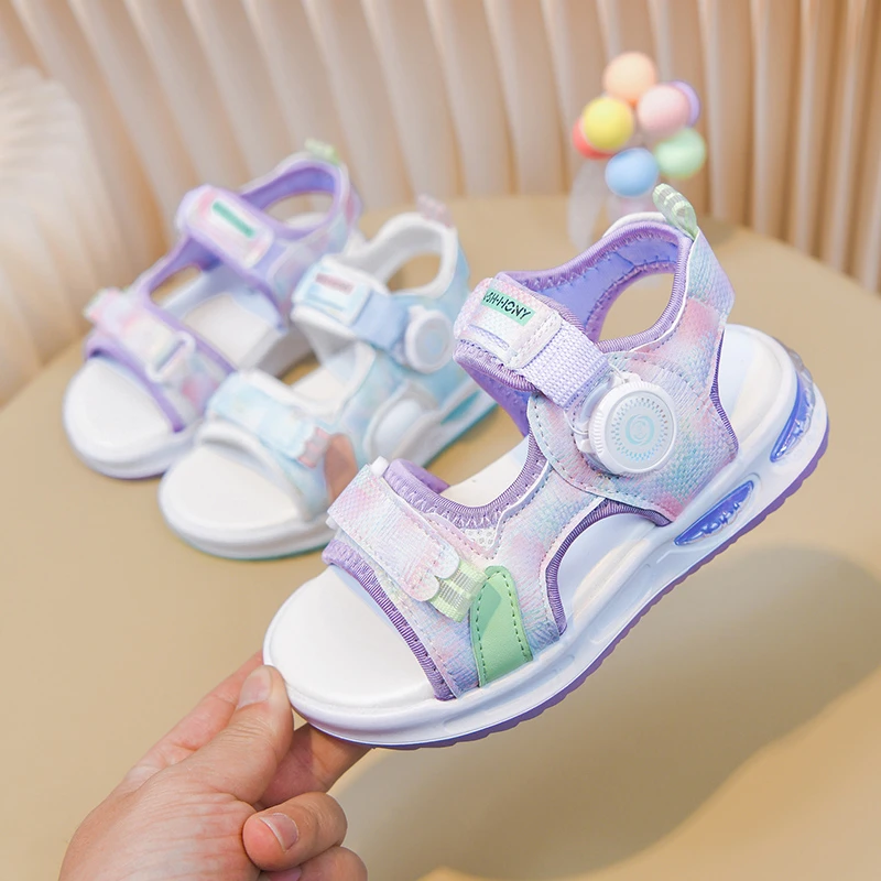 *Summer New Style Round Toe Elegant/Comfortable Princess Flat Sandals Fashionable Hot Selling Fish Mouth Girls Casual Sandals