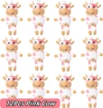 12Pcs Pink Cow