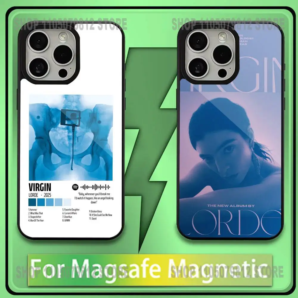 

Lorde Virgin Singer Phone Case For iPhone17,16,15,14,13,12,11,Plus,Pro,Max,Mini Soft Magesafe Magnetic Wireless Charge