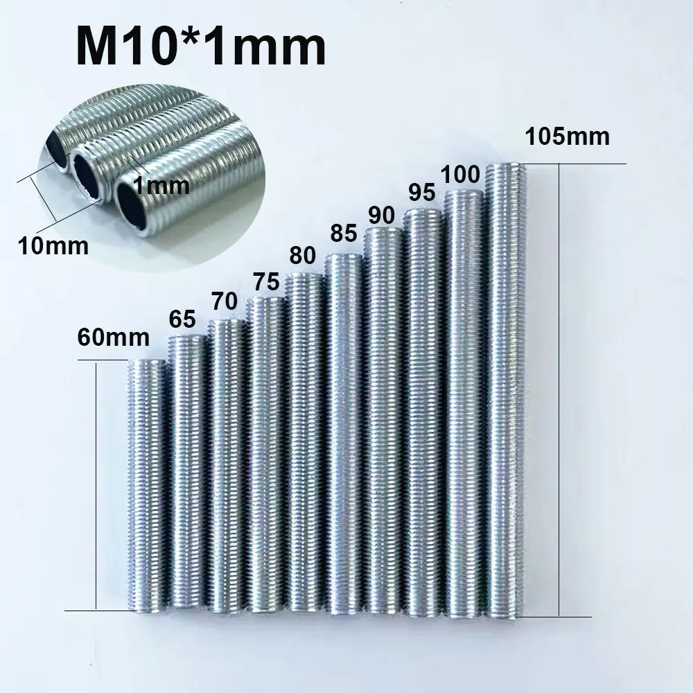 10PCS M10 Dental Tube Hollow Threaded Rod Led Lamp Head Link Fixed Base Support Rod Lighting Accessories Screws