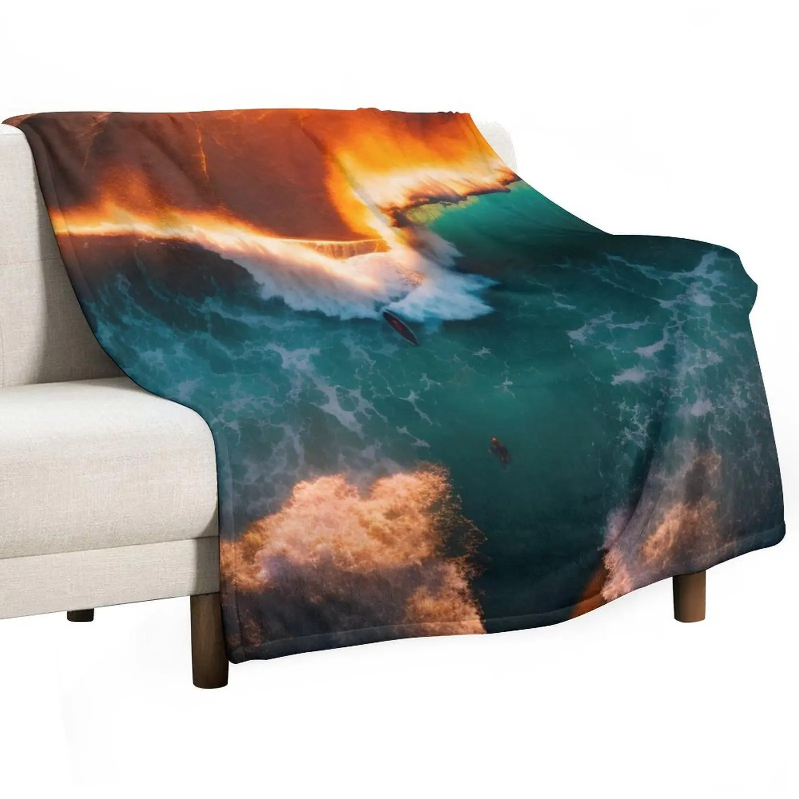 The Most Stolen Photograph - AI image Throw Blanket Luxury Brand Travel Blankets