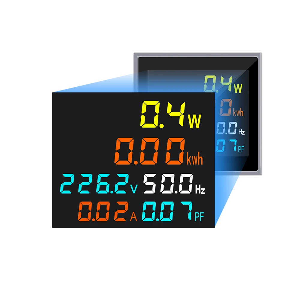 Multi-function AC Power Energy Meter LED Digital Wattmeter Electric Meter with Reset Function 0-99A 50-300V Voltmeter Ammeter