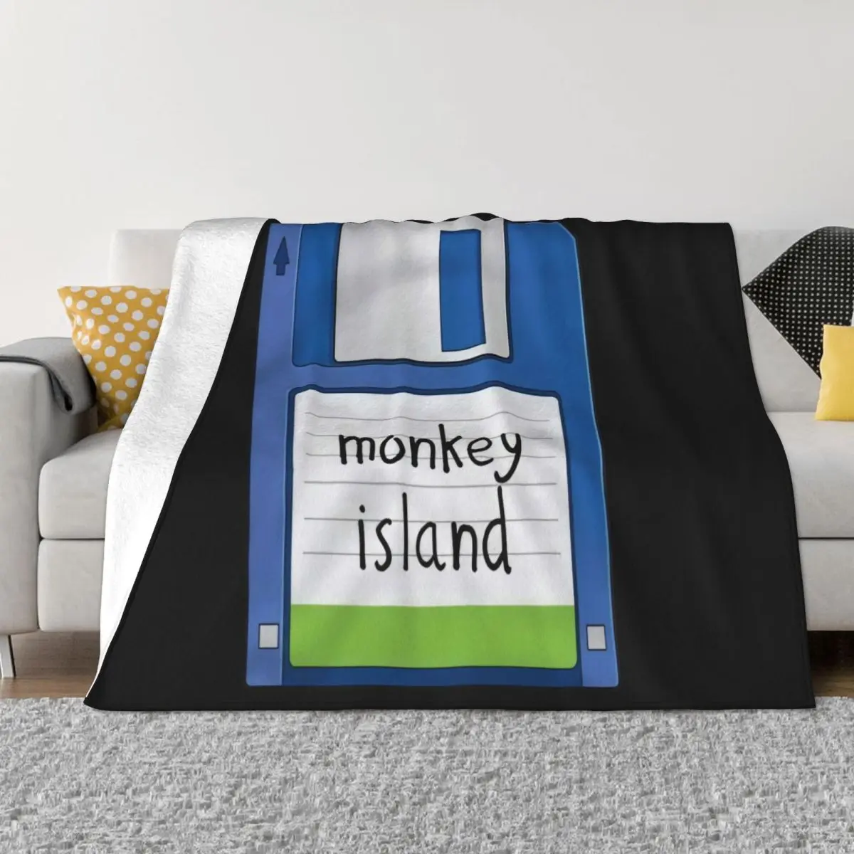 Monkey Island Commodore C64 Amiga Gaming Gamer Nerd Hacker Retro Vintage Humour Sale Adult Wholesale Throw Blanket