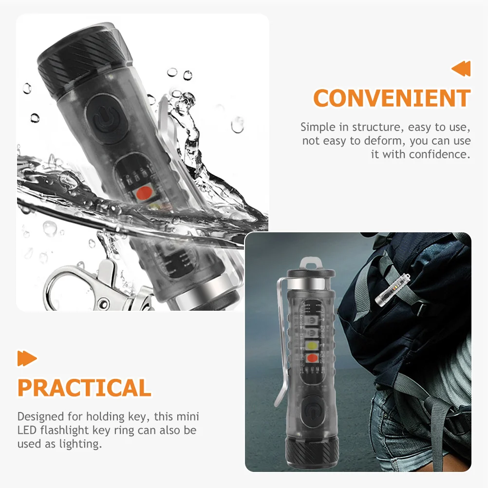 

Mini LED Rechargeable Keychain Flashlight 11 Modes Waterproof Ipx6 Outdoor Torch High Brightness Key Ring Light Camping