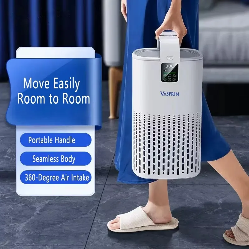 

Portable Metal Floor Standing HEPA Filter Air Purifier H13 Negative Ion Remote Control Quiet Operation for Household and Pet