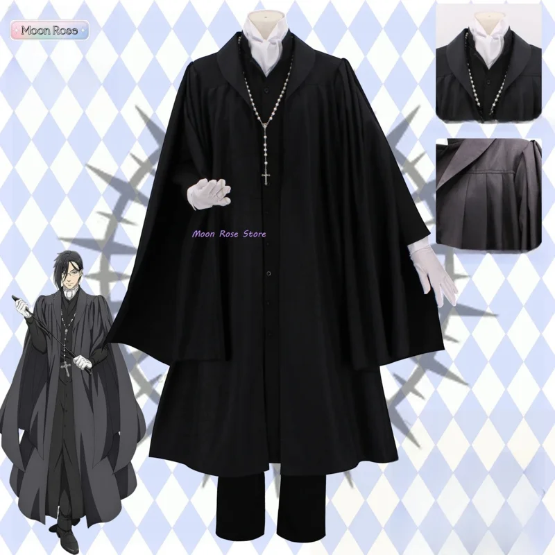 Black Butler Anime Cosplay Traje para Homens e Mulheres, Butler, Adulto, Disfarce, Figuras, Roupas, Anime, Trajes de mulher