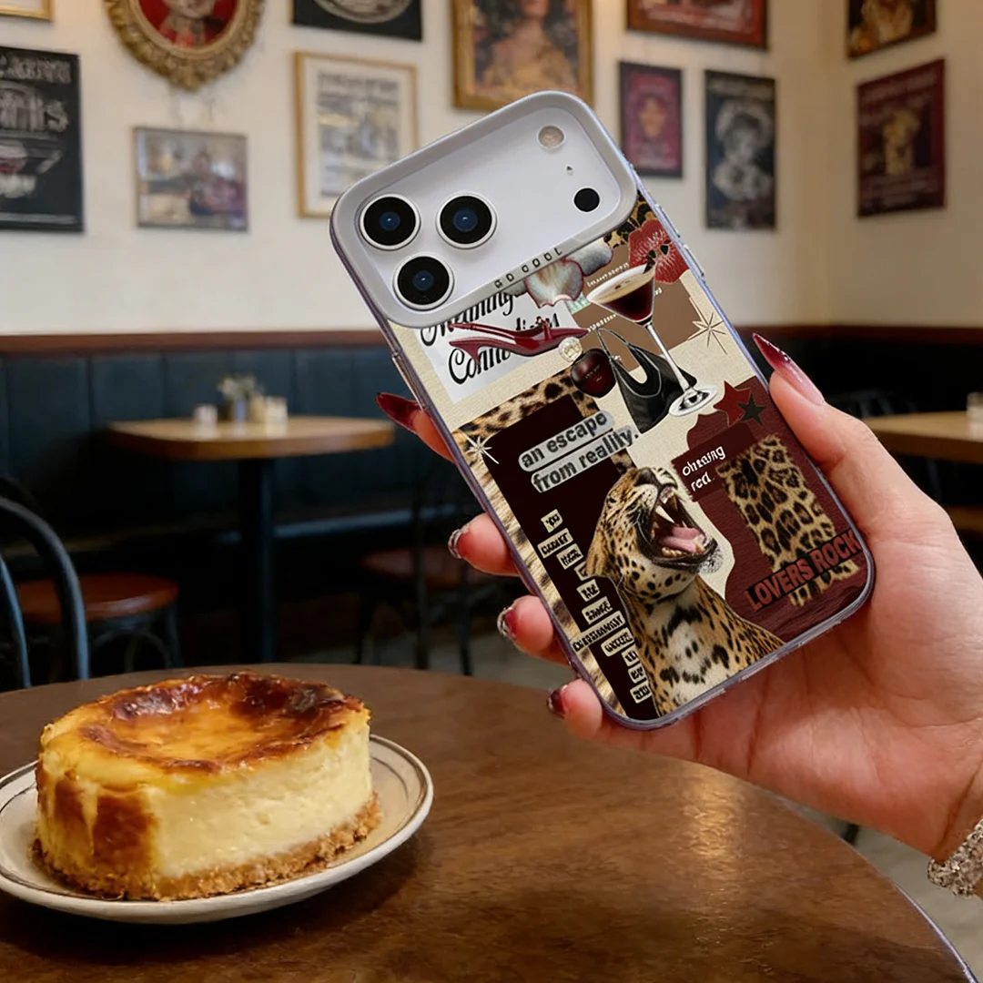 

Case for iPhone 17 Air 16 Pro Max 15 14 13 Plus 12 11 Camera Protection Hard Durable Bumper for Male Female Puppy Kitten Leopard