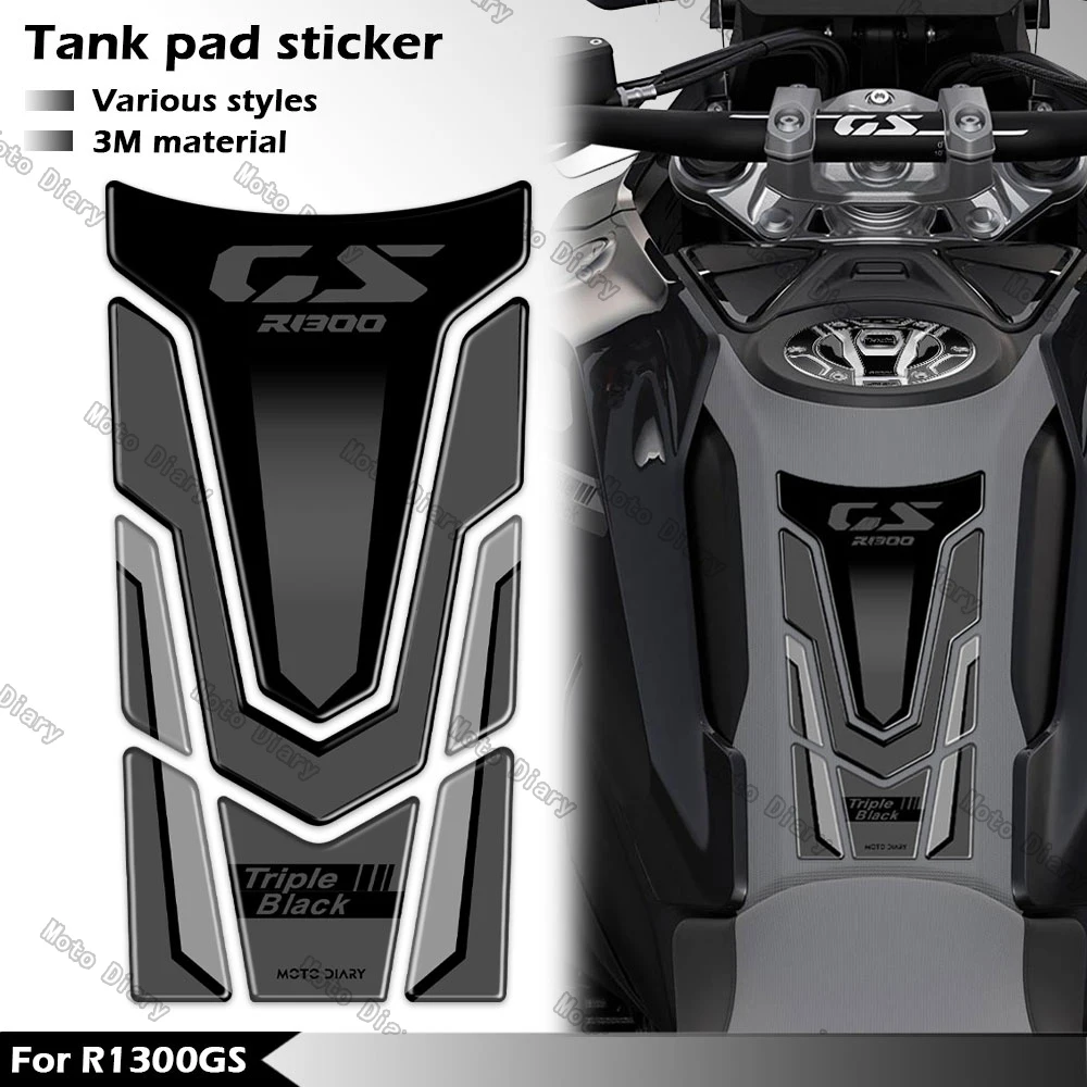 R1300GS 3D Motorcycle Tank Pad Sticker Protector Triple black Decal Waterproof For R1300 GS R 1300 GS